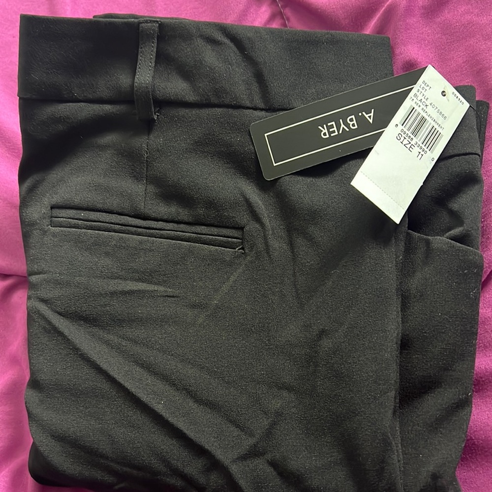 Black Flare Leg Low Rise Relaxed Fit Junior Size 11